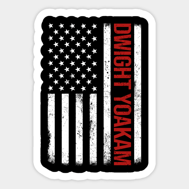 Graphic Dwight Proud Name US American Flag Birthday Gift Sticker by Intercrossed Animal 